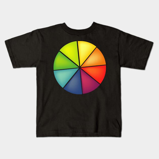 COLORFUL PIZZA TRIANGLES Kids T-Shirt by SAMUEL FORMAS